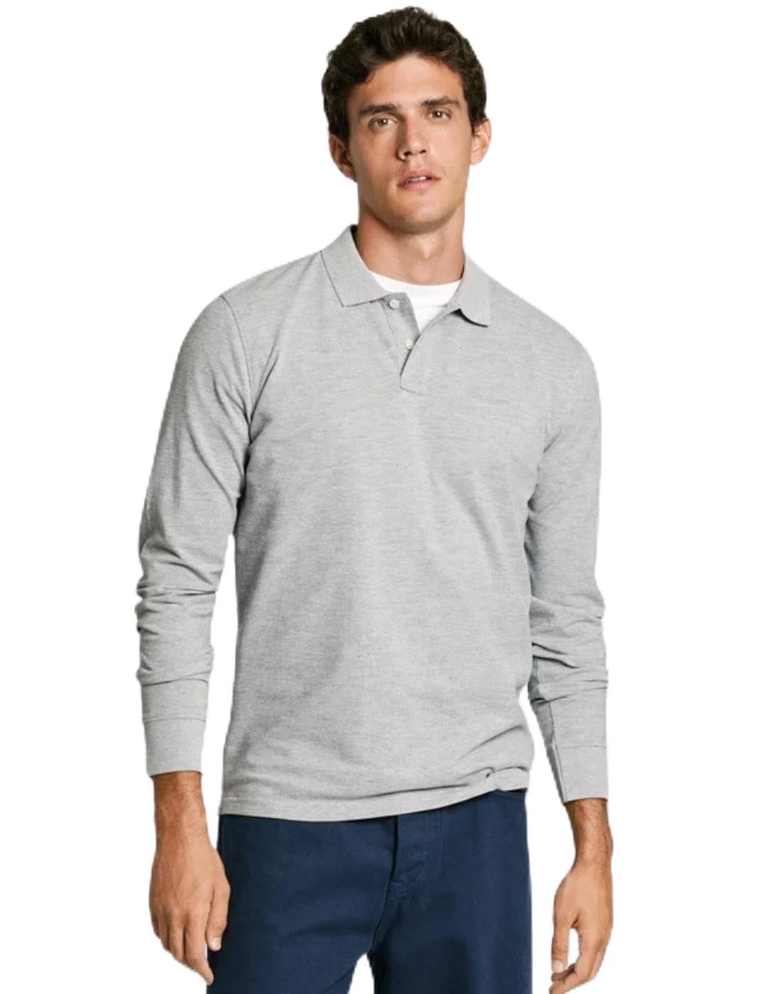 Pepe Jeans Men's New Oliver Gd Ls, Polo, Grey, XXL