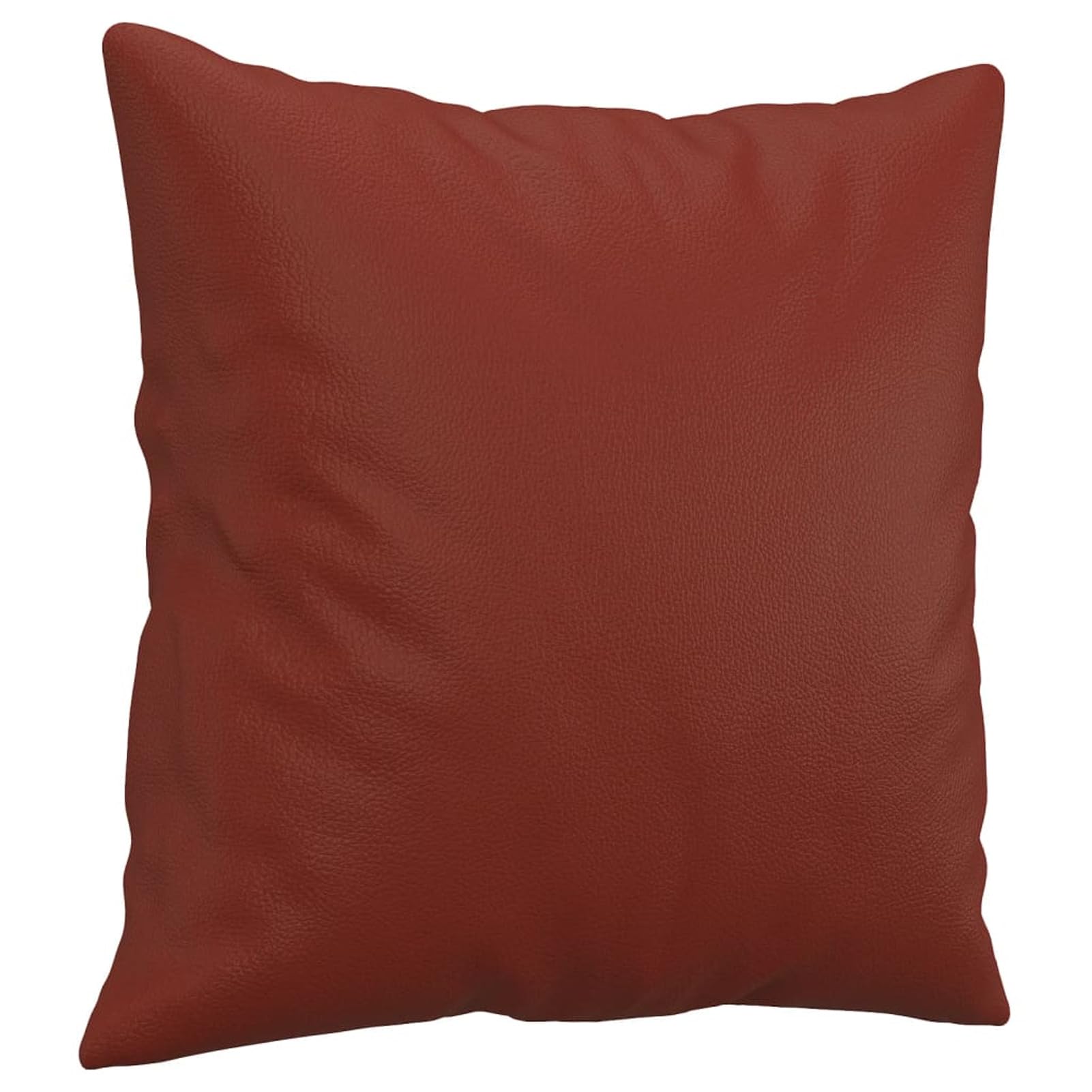 Lot de 2 coussins décoratifs en similicuir rouge et rouge, 40 x 40 cm, coussins de canapé avec rembourrage inclus, housse de coussin pour canapé, décoration de salon - SPU : 349483