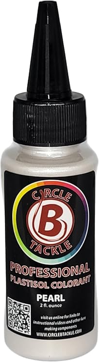 Pearl Plastisol Colorant for Making Soft Plactic Fishing Lures, Coloring Plastic Fishing Baits, 2X Strong, 2oz Bottle