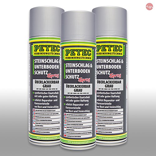 Petec_bundle 3 x PETEC uderzenie kamienia i ochrona podwozia, nr KBA szary 500 ML 73350