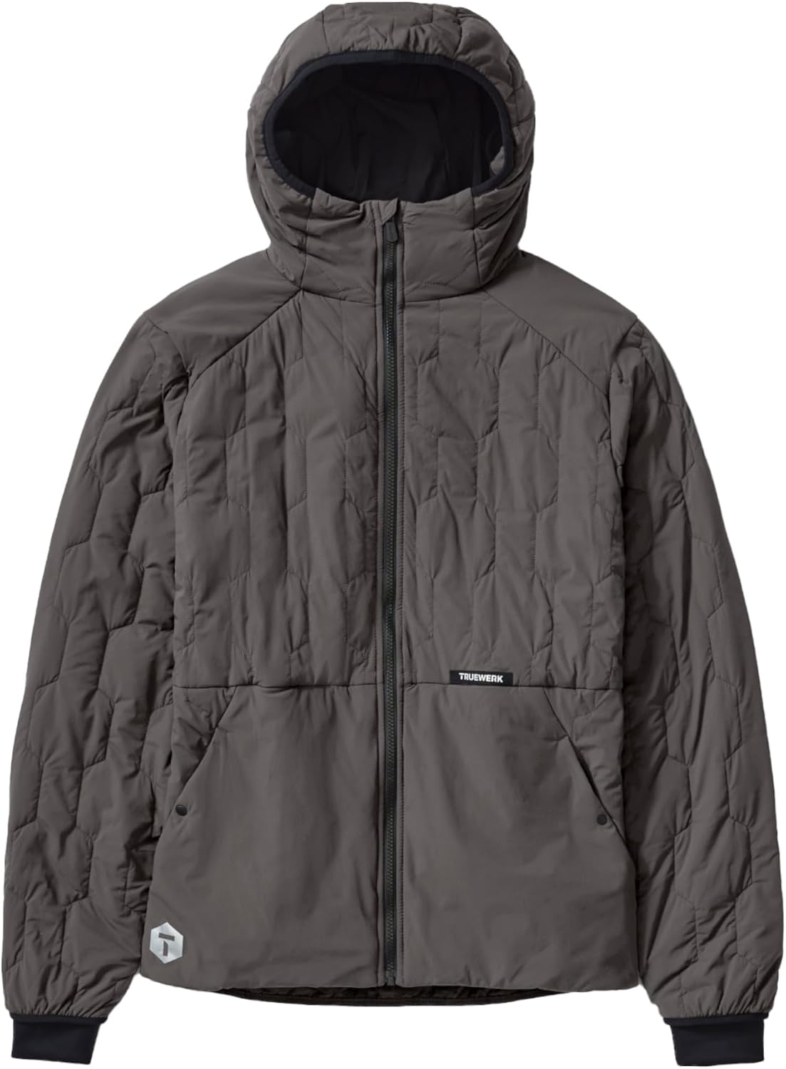 TRUEWERK M3 Woobie Hoodie, Mid-Weight Men's Coat with Hood, Moisture Wicking, Water Resistant, Work Jacket with 4-Way Stretch