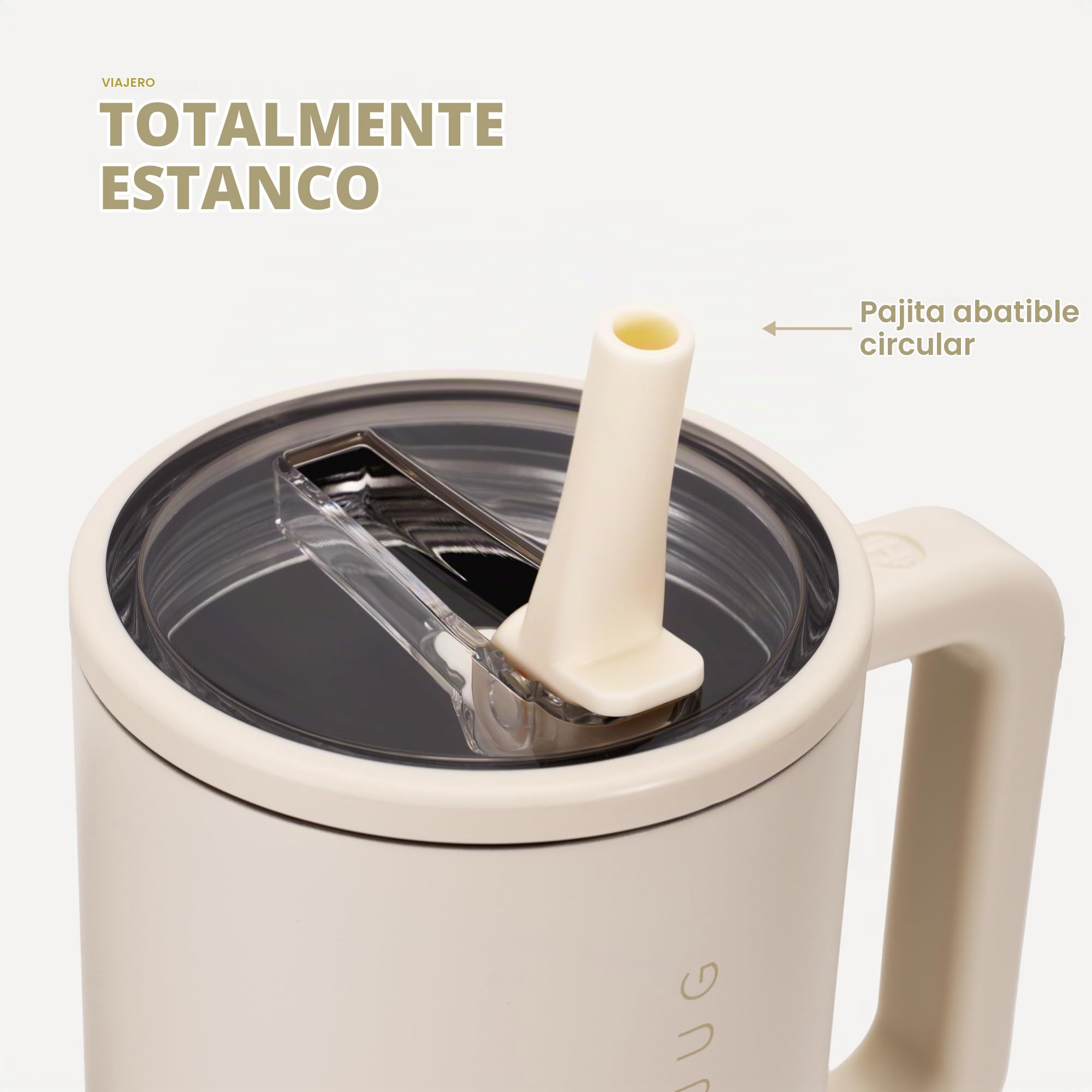 HydroJug Traveler - Botella de agua de 1,2 L (40 oz) con asa y pajita plegable, encaja en portavasos, vaso a prueba de fugas, reutilizable, acero inoxidable aislado y fondo de goma, regalo para