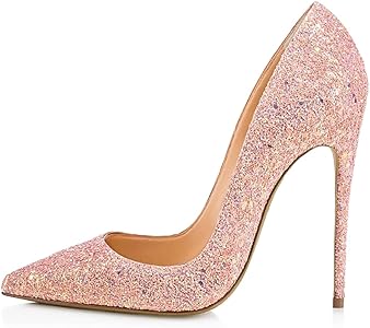 Pink glitter court shoes Clearance