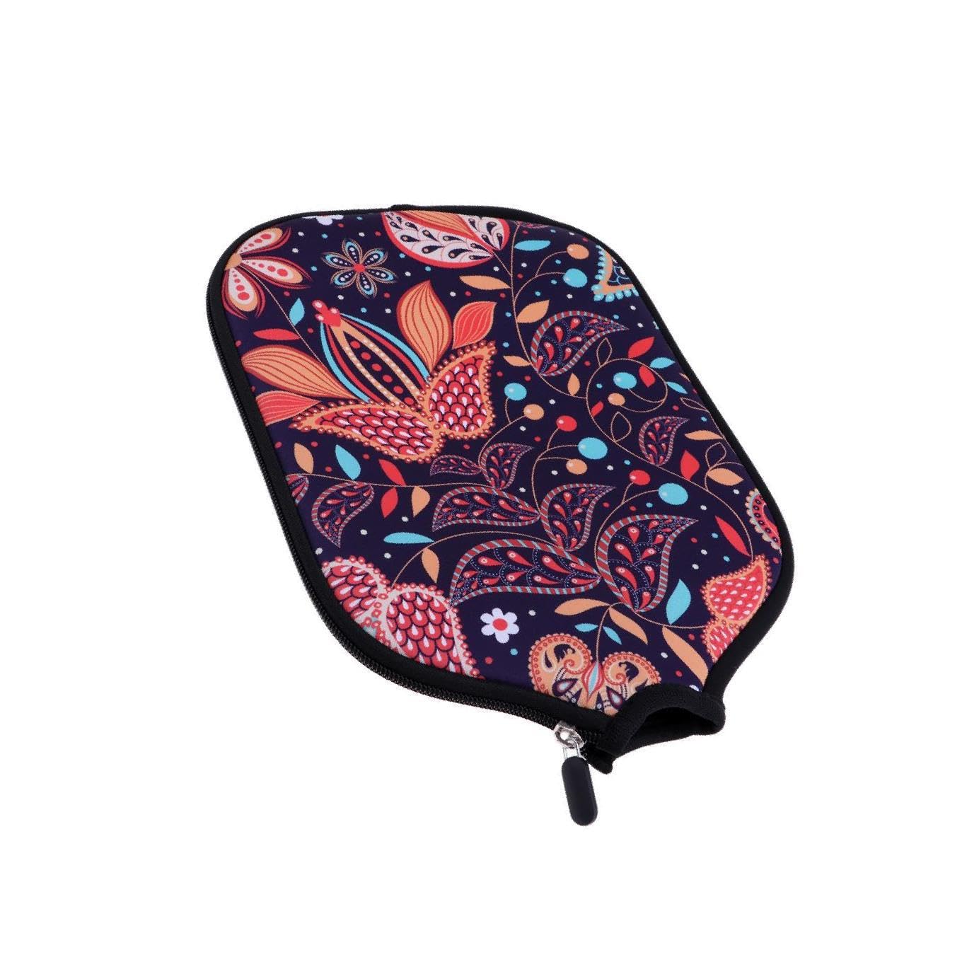 KIXZSAZ Stylish Neoprene Pickleball Paddle Cover Zipper Sleeve Protective Case A04
