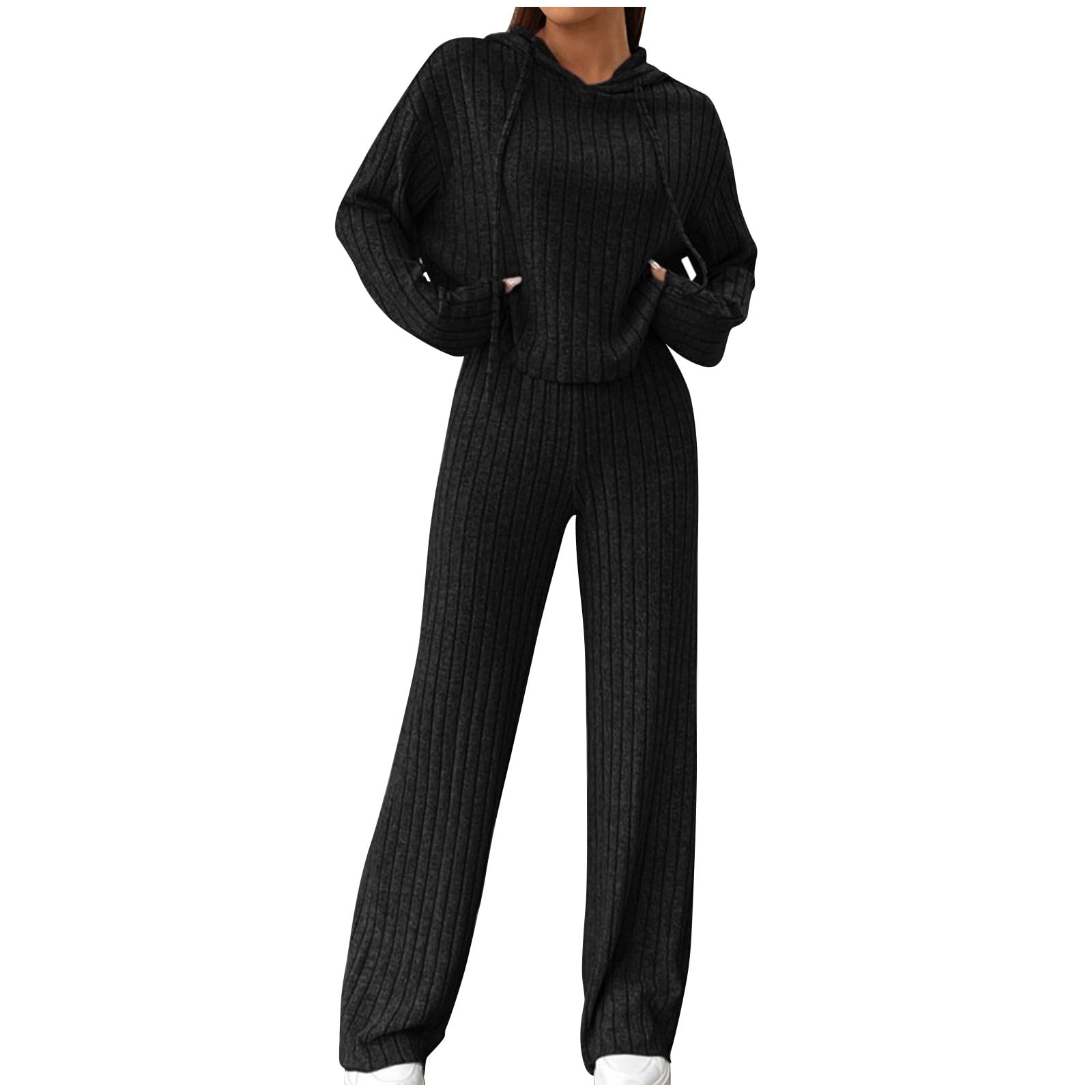 Funaloeribbed Loungewear Set Ladies Lounge Wear Sets Cosy Knit Set