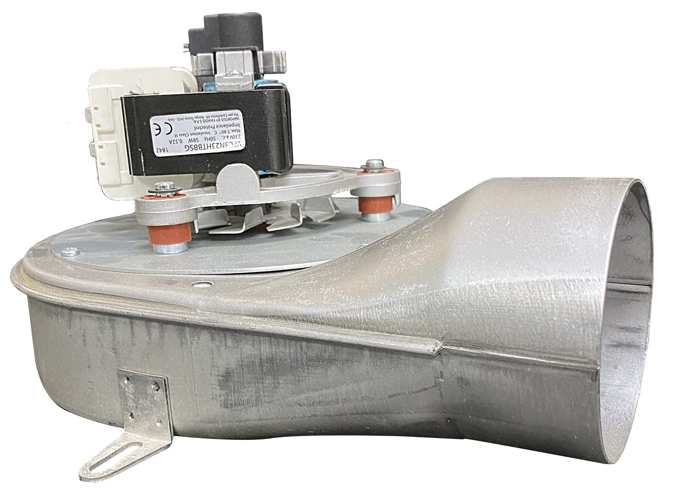 ERICAMBI, Fandis Estrattore Aspiratore Fumi per Stufe a Pellet, Provvisto di Girante in Acciaio Inox, Equipaggiato con Encoder, Numero di Giri 2650 RPM, Potenza 50W, Ventola Ø 150mm