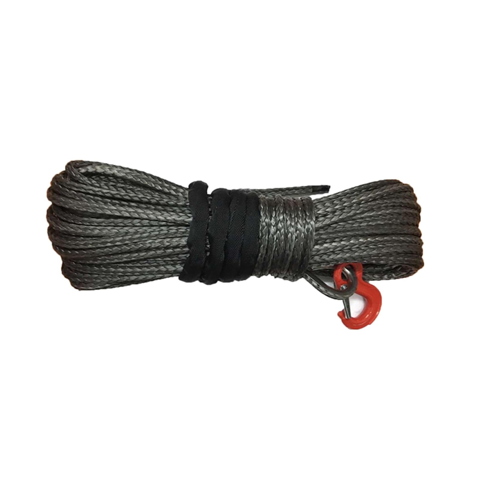 Cuerdas para Remolque, Cuerda de Cable de línea de cabrestante sintético, Cuerda de UHMWPE de línea de cabrestante sintética de 6 mm x 50 m con Gancho for Cuerdas de Remolque ATV/UTV