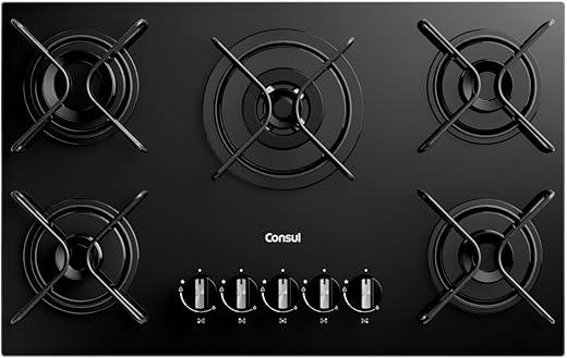 Consul Cooktop 5 Bocas a Gás Consul com Queimadores Especiais e Mesa...