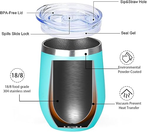 Miniatura 4 de MEZMUT Vaso de vino de 12 onzas con tapa y pajilla, divertido regalo para el día de la madre, cumpleaños, Navidad, la mejor mamá del mundo, regalos