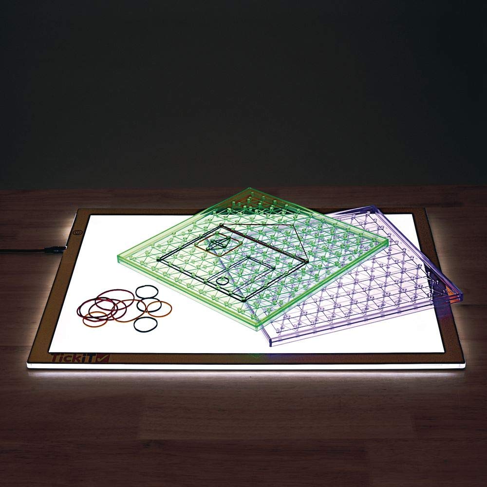 Translucent Double-Sided Geoboards - Set of 6 Boards 144 Rubberbands, Excellerations, 9 inches Square, Safe and Sturdy - Image 4