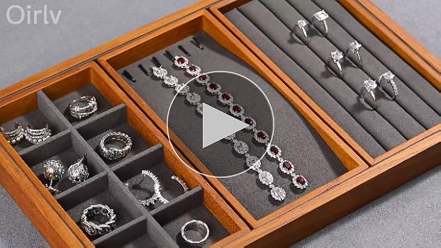 Amazon｜Oirlv ジュエリートレイ アクセサリートレイ 木製