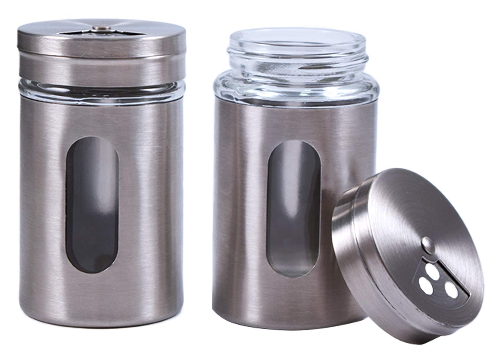 Buy Salt and Pepper Shakers Set with 3 Adjustable Pour Holes 3.3×2