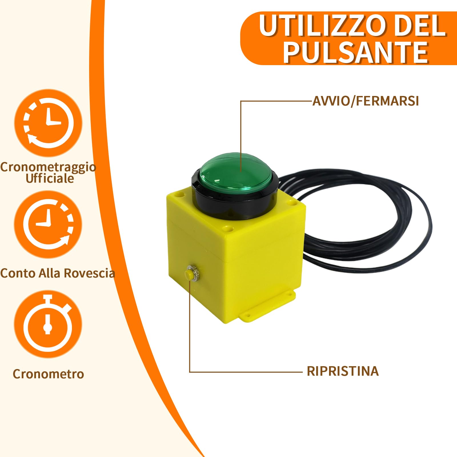 YZ Orologio da Parete Digitale, Cronometro Sportivo con Telecomando, Timer per Gare con Display a Led, Cronometro/Conto Alla Rovescia, Timer per Palestra da 5'' con Supporto per Casa Palestra Garage