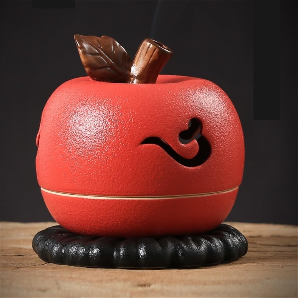 Elegante Bruciatore di incenso creativo con coperchio, porta in ceramica for uso domestico, for, cono, spirale, bastoncini Bruciatore di incenso