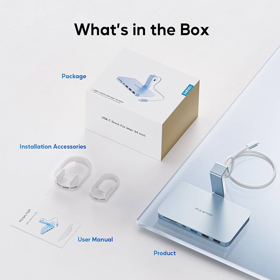 24らぶ Amazon | PULWTOP 7 in 1 USB C ハブ iMac 24インチ 2021/2023用