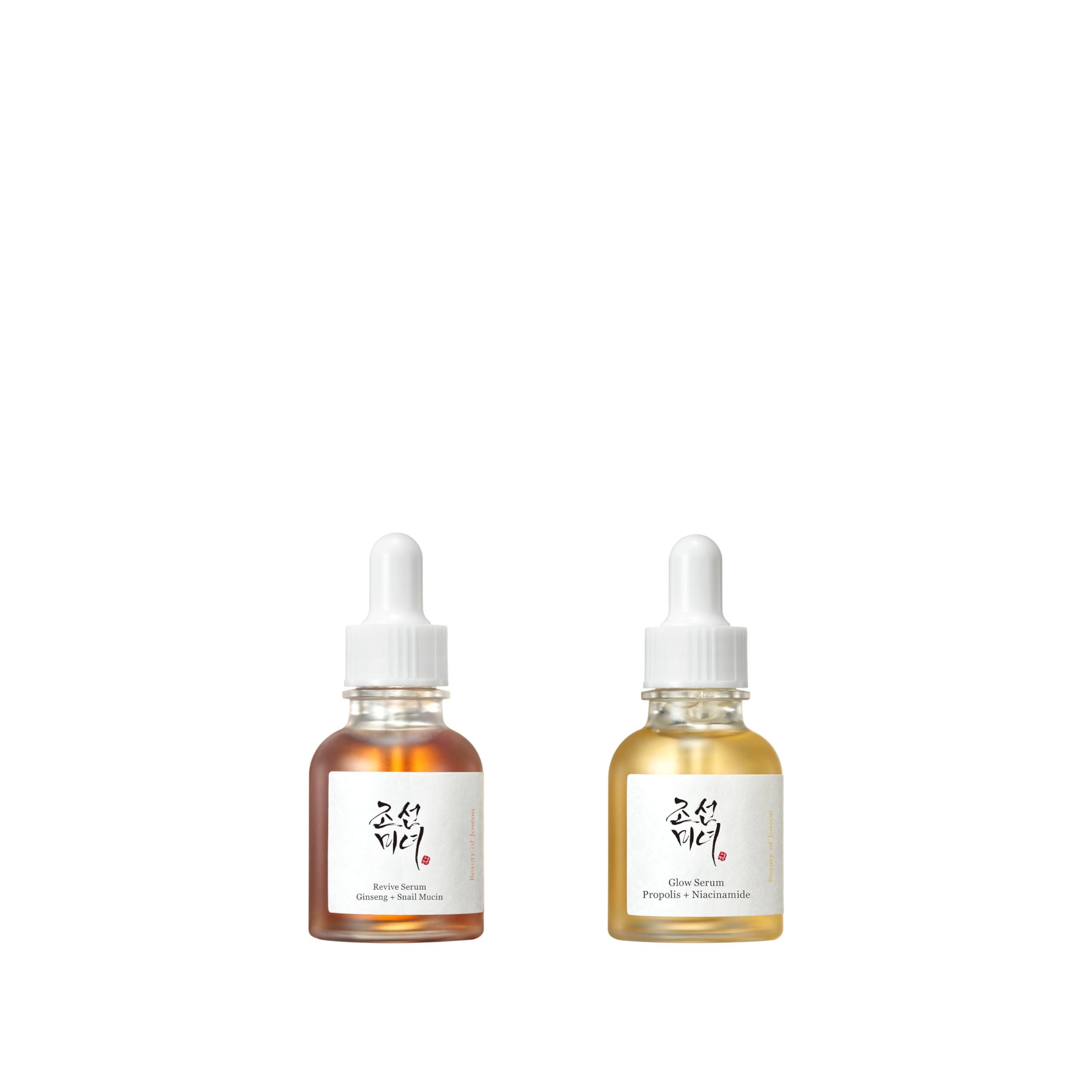 Beauty of Joseon Snail Mucin Serum (30ml, 1.01 fl.oz.) with Glow Serum Propolis and Niacinamide (30ml, 1.01 fl.oz.), Korean Skincare