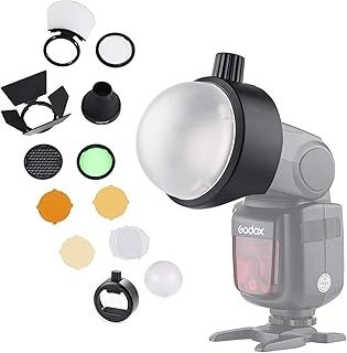 Godox AK-R1 Accessories Kit with S-R1 Round Head Adapter For Godox V860II / V850II / TT685 / TT600, for Canon / Nikon / Sony / Yonguo Universal Flash