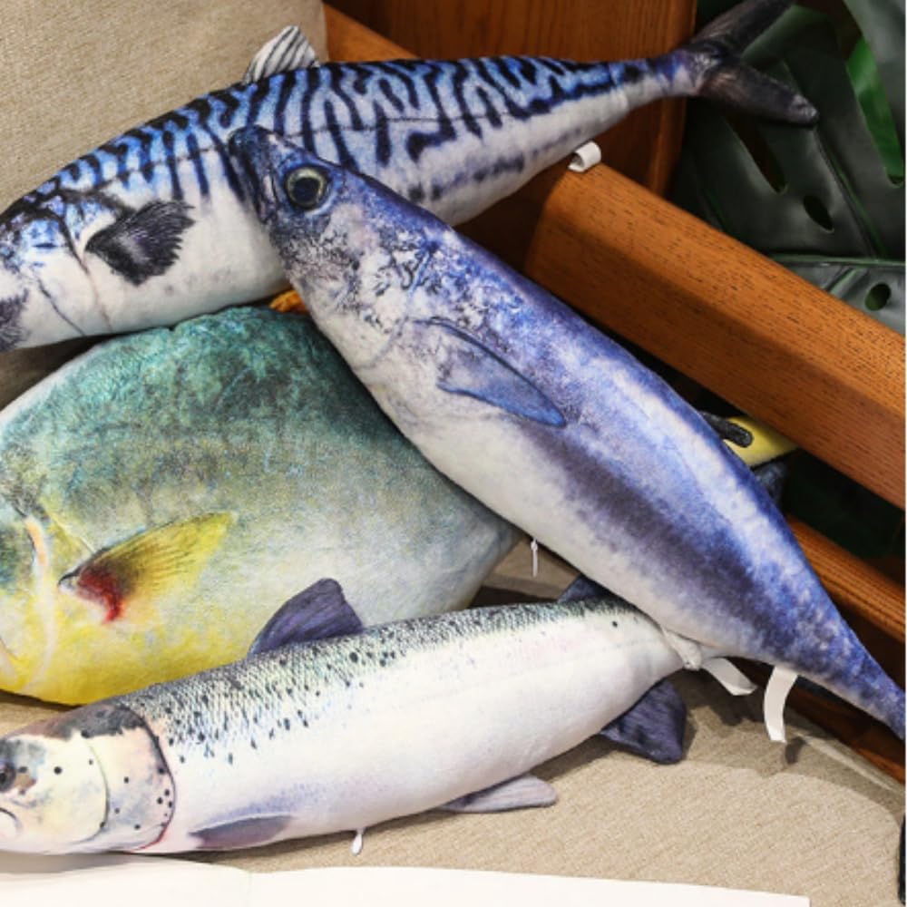 OUKEYI Soft Fish Cushion Pillow,Simulation tunas Plush Pillow Stuffed Toy Throw Pillow for Home Decoration Gift Kids Pillow Stuffed Animal Toy (23.6inch/ 60cm) - Image 3