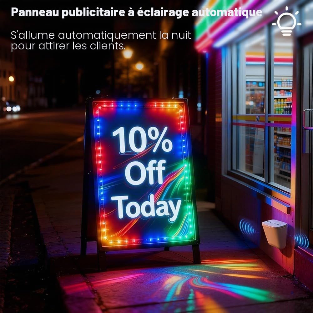 Capteur de lumière intelligent d'extérieur, pour Zigbee IP67 Capteur de détection de luminosité étanche avec notifications en temps réel, pour l'automatisation de l'éclairage et des rideaux