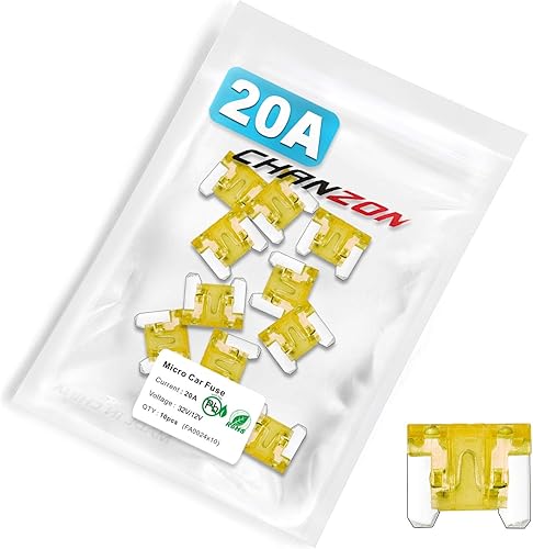 Vista 13 de Chanzon 10 Uds. 10 unids 10A bajo perfil Mini Micro Blade Fusible 10 Amp 32V Fusibles de soplado rápido para automóvil, camión, vehículo SUV