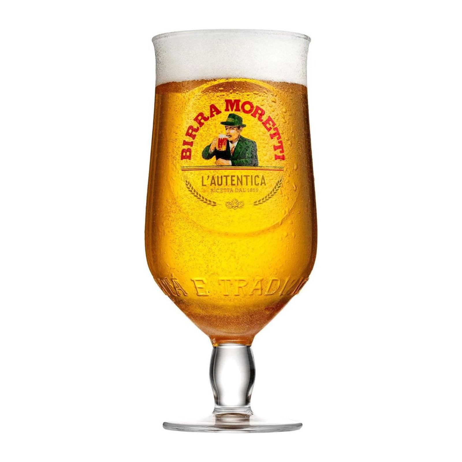 Lot de 6 verres à bière Birra Moretti 59 cl (Pint 20 oz)
