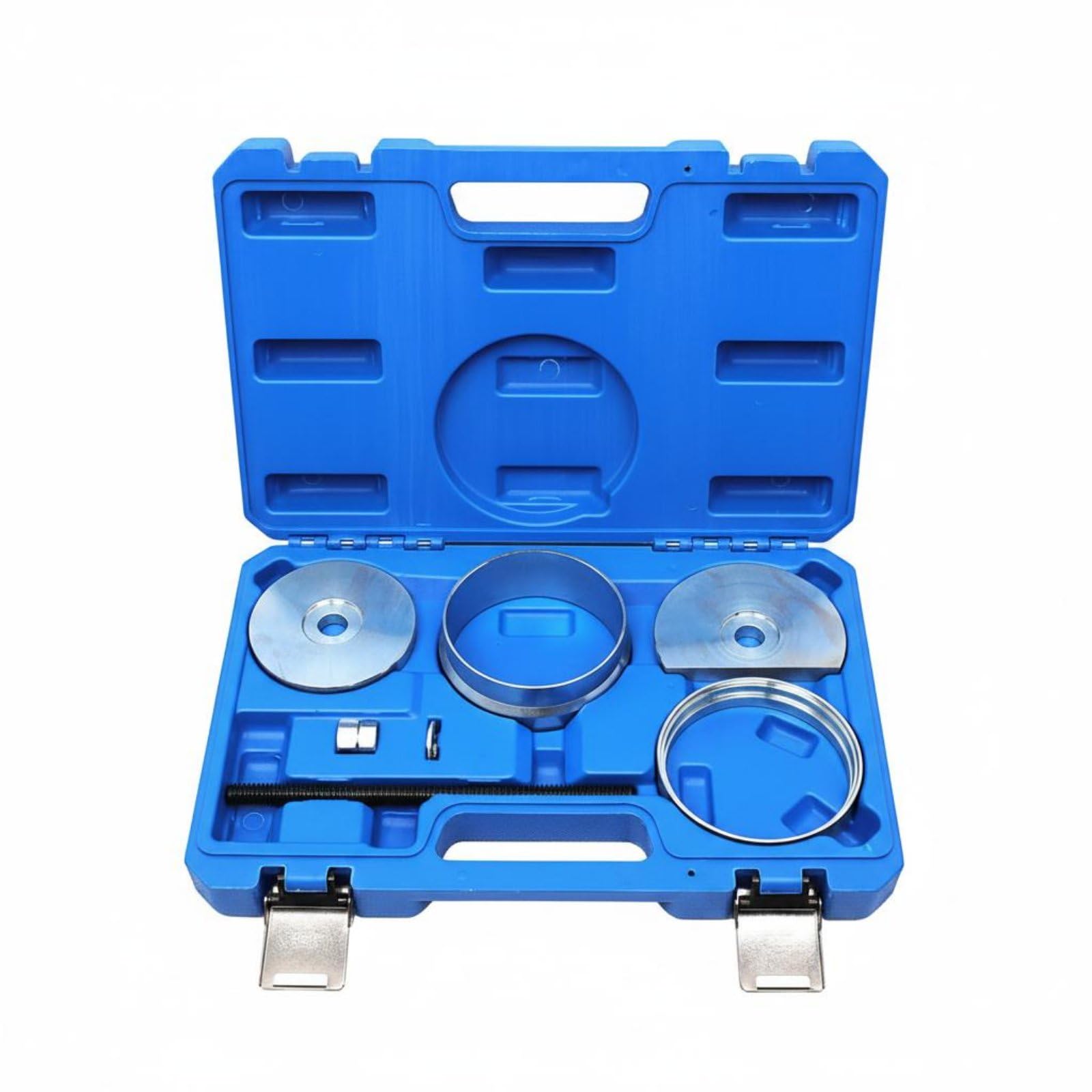 Amagogo 9 Pezzi Kit Rimozione Bushing Sospensione Pressa Boccole Braccio Oscillante Attrezzo Officina in Acciaio con Valigetta Rigida Adatto per Meccanici Riparazioni in Officina Assistenza Mobile