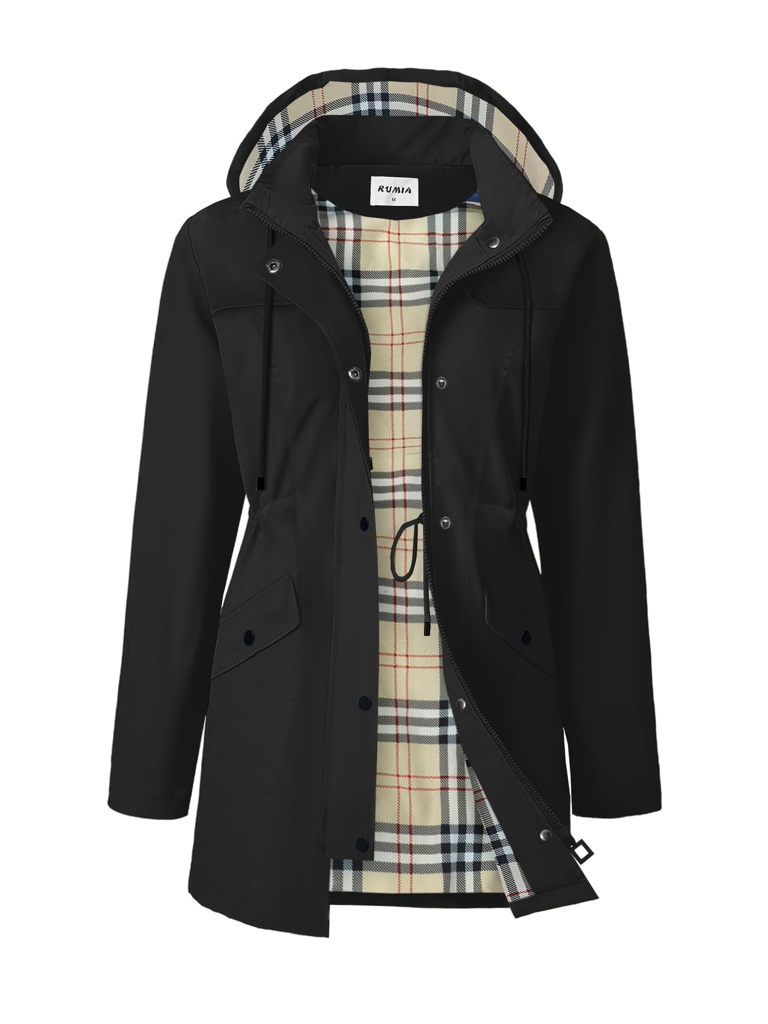 Raincoat Women Waterproof Long Hooded Trench Coat