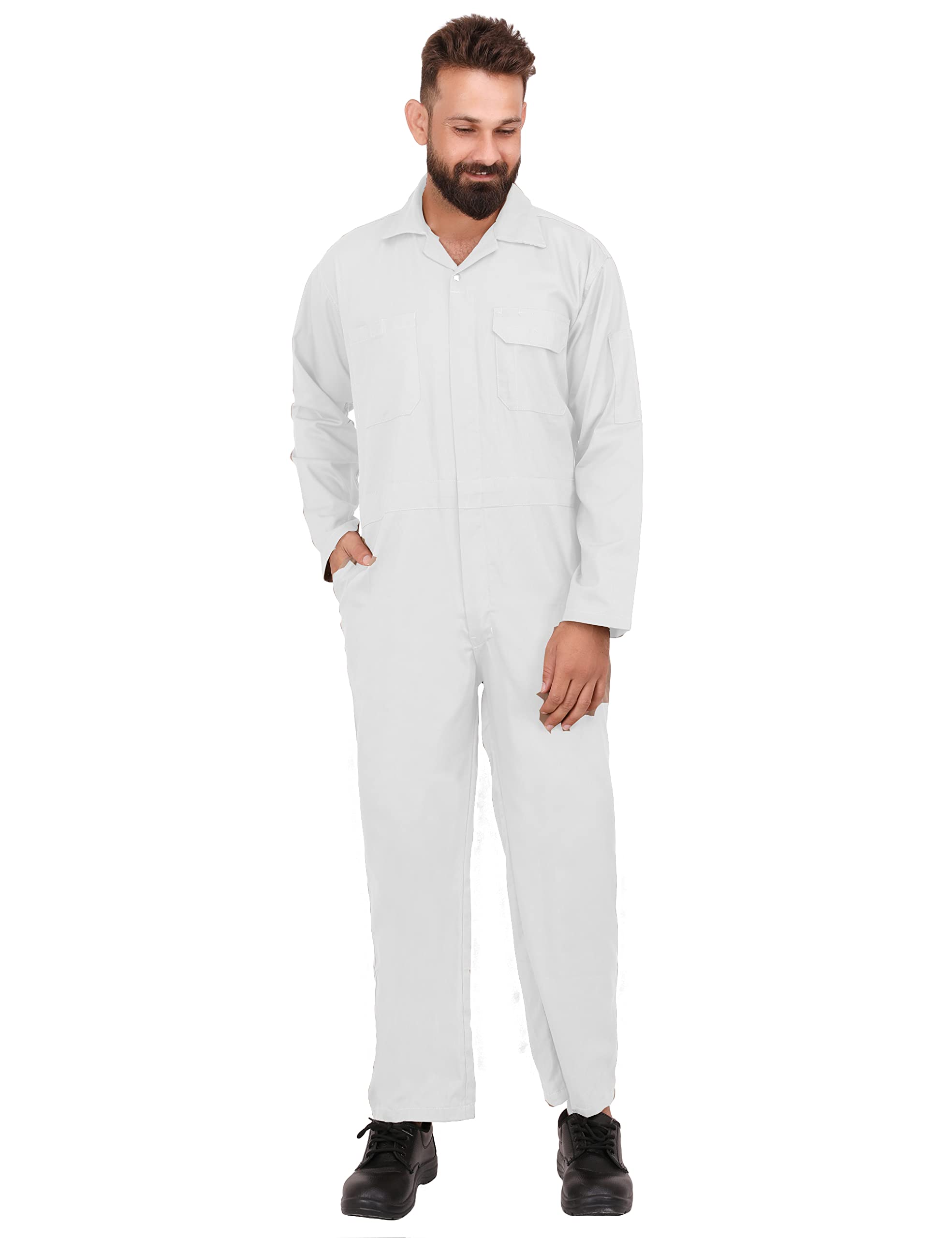 CLUB TWENTY ONE Workwear Mens 100% Cotton Full Sleeve Coverall, Boiler Suit for Industrial Use, Workwear Overall for Men (Color - White, Size - Small) (B0CF57Y3CD) Amazon Price History, Amazon Price Tracker
