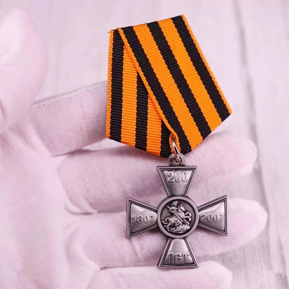 1szt. Medal Rosji 200 Lat Krzyża św. Jerzego Odznaka Wyróżnienia Bojowe Odznaczenie Rosyjskiego Orderu Wojskowego Pamiątkowa Przypinka dla Weteranów