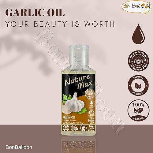Miniatura 7 de Nature Max Aceite de ajo natural sin diluir aceites puros para el cuidado de la piel del cabello prensado en frío premium (1 paquete = 3.38 oz / 3.4