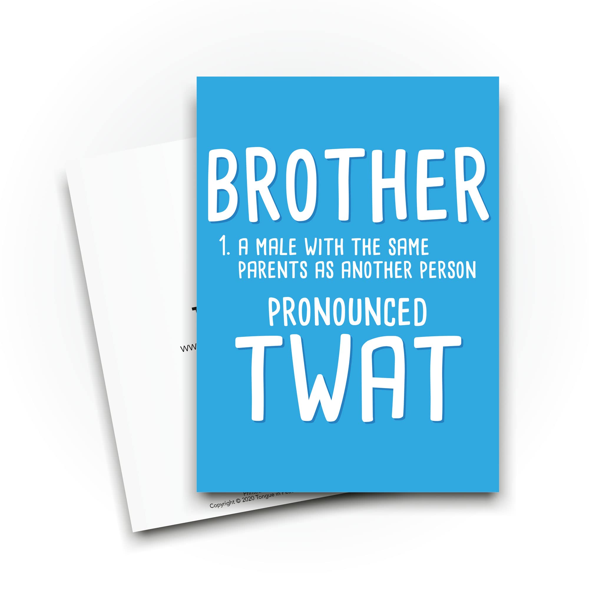 Tongue In Peach CBH656 Carte D'anniversaire Humoristique Pour Elle | Sister Definition Pronounced Tw*t Card | Sisters Brother Congratulations Daughter Banter Love