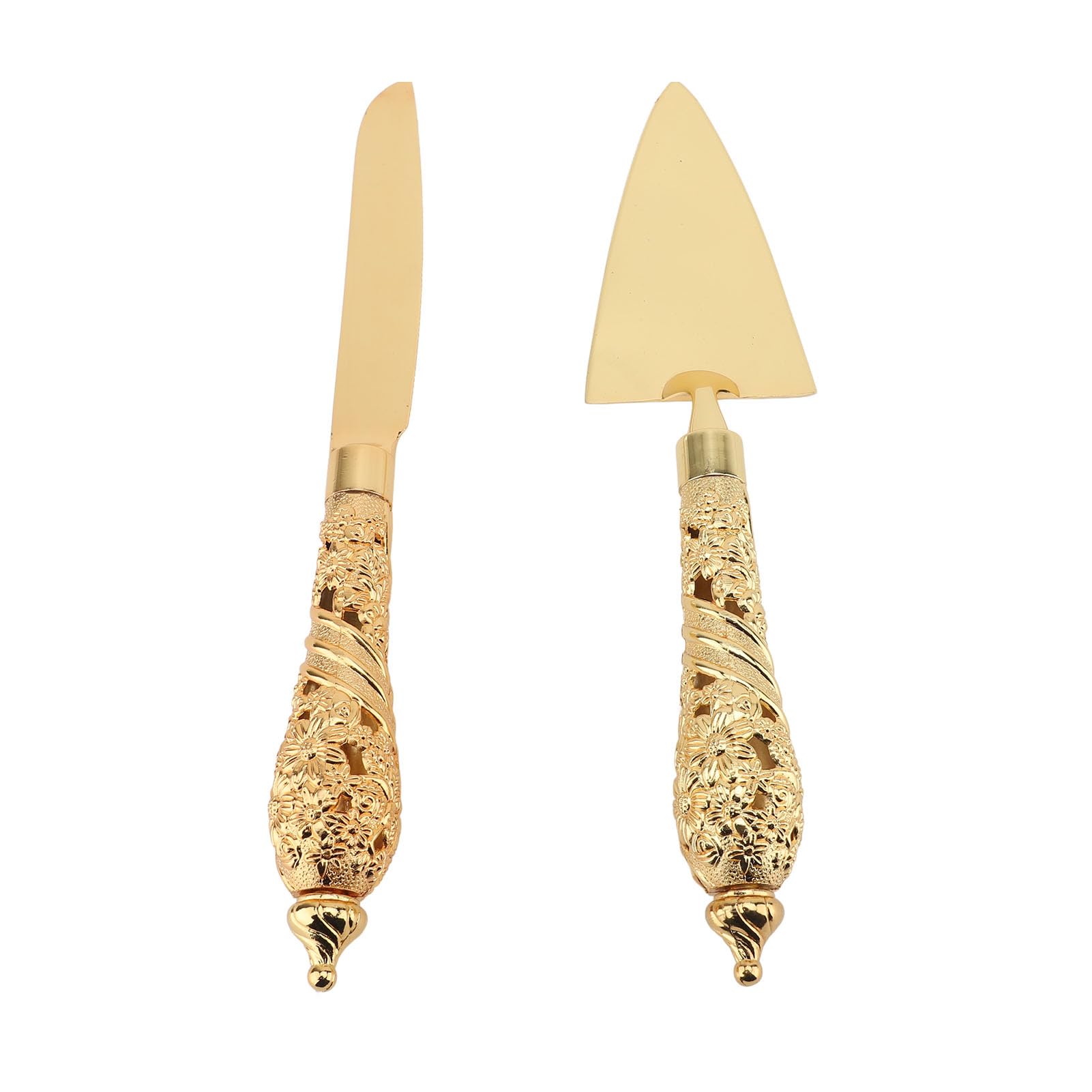 Ensemble de coupe-gâteaux et de spatules à tarte, ensemble de découpe de gâteaux en alliage de zinc pour mariages et dîners de famille, service de dessert élégant avec bord dentelé (Tapez 3)