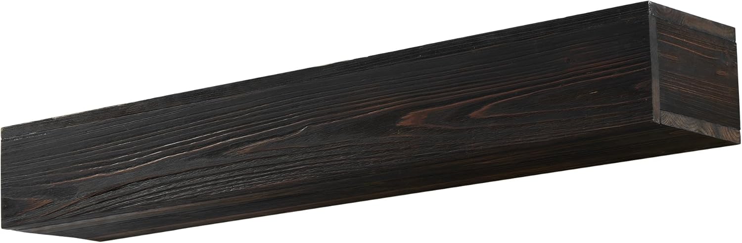 48" Rustic Wood Fireplace Mantel, Wall-Mounted & Floating Shelf for Home Wall Decor, Rustic Cedar Wood Floating Farmhouse Shelf Handcrafted Wall Mounted for Bathroom