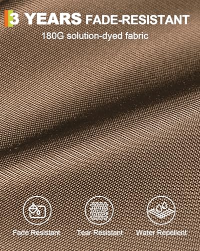 13FT large patio umbrella, Double-Sided Rectangle Umbrella Oversized Shade for 2-6 People (Tan, 13FT)