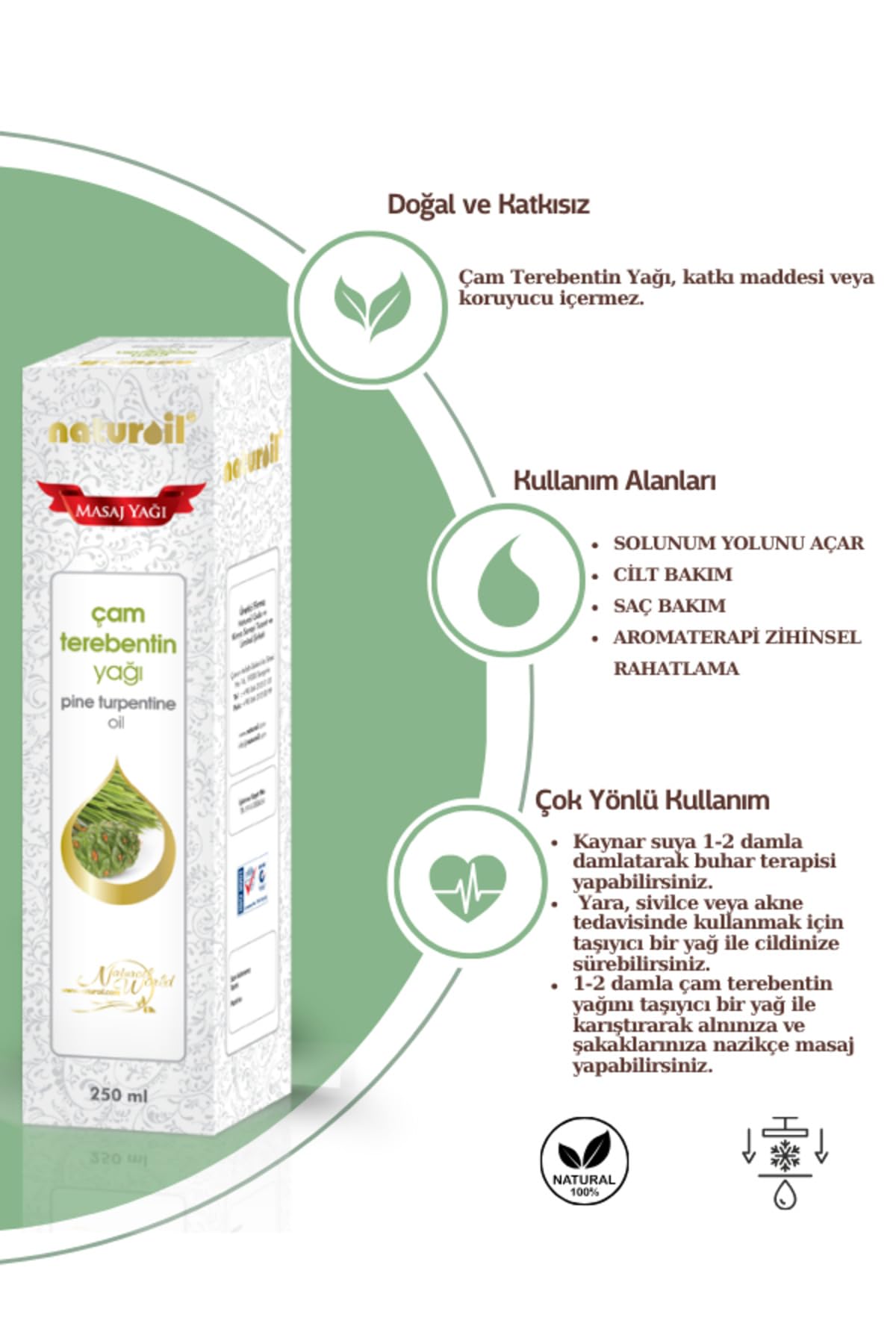 NATUROİL ÇAM TEREBENTİN YAĞI 250 ML