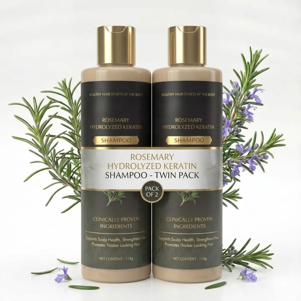 Organic Rosemary Hair Growth Shampoo | Natural Thickening & Strengthening Formula with Hydrolyzed Keratin & Pure Rosemary Extract | Promotes Fuller, Healthier Hair (100 ml, pack of 2)-picture-19