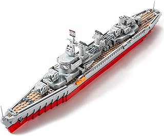 dOvOb Military Fletcher-Class Destroyer Model Building Blocks Kit, 1338 Pieces Bricks, STEM Toys for Kits or Adult