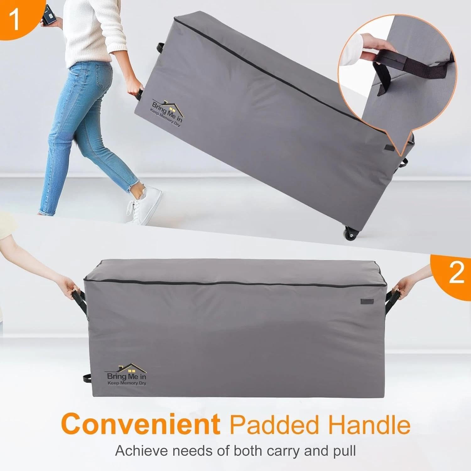for Rolling Cushion Storage Bags with and Handle, Large Storage Container