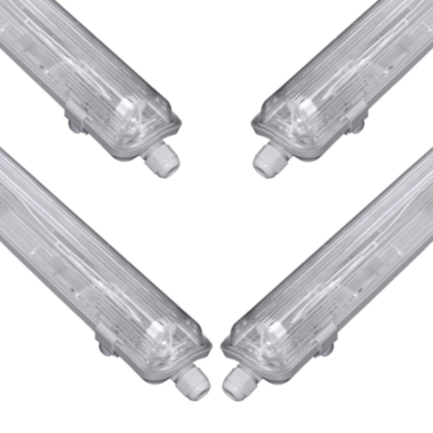LED Feuchtraumleuchte IP65 Mit T8 LED 9W, 60 Cm, Neutralweiß 4500K – Für Bad, Keller, Werkstatt