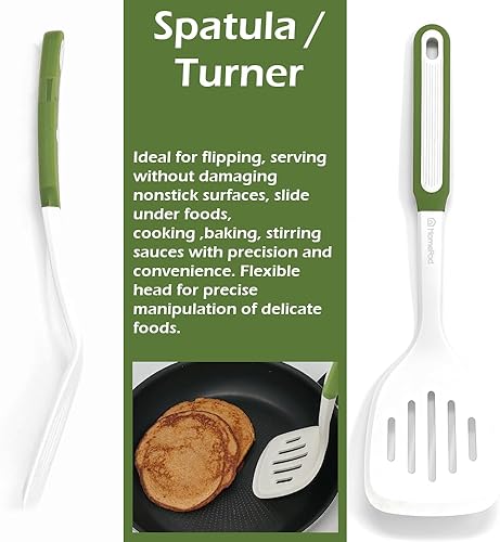 Miniatura 4 de Juego de 3 utensilios esenciales de cocina, juego de espátulas de silicona de 15 pulgadas, grandes, resistentes al calor, 600F, para cocinar,