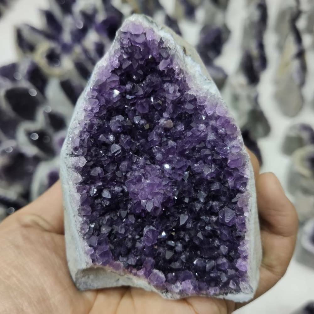 Espécimen de Amatista de Base de Cuarzo de Cristal de geoda de racimo de Amatista Grande en Bruto de Cristal Natural (Size : 300g) DINZHHENGYIN(400g)