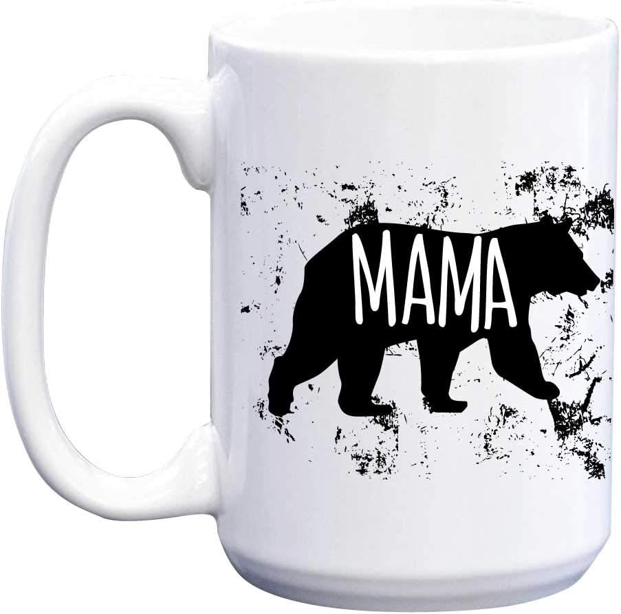 VictoryStore Ceramic Mugs Mom Coffee Mug - Mom Mugs 15 ounces Mama Bear Mug