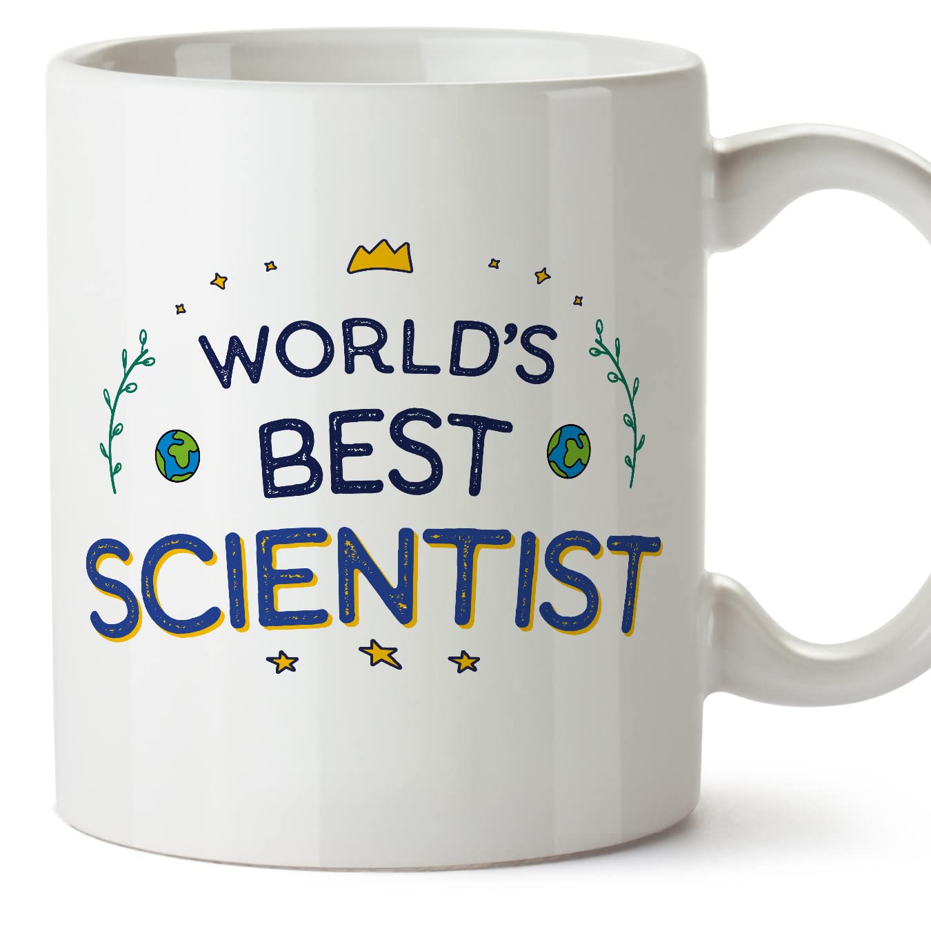 MUGFFINS Scientist Mug - in English - World's Best - Funny Gift for Colleagues - Ceramic 11oz Mug — image 1
