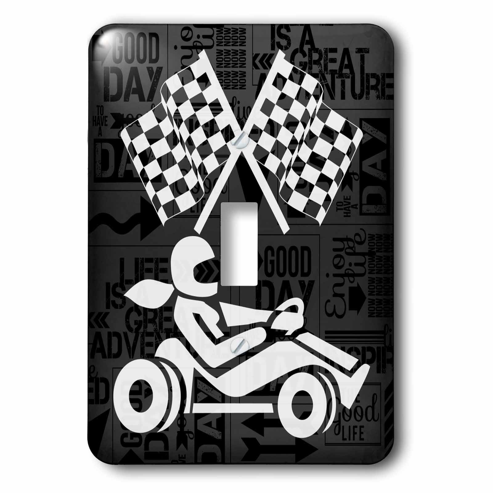 Drapeaux à damier en noir et blanc interrupteur GO-Cart chambre child