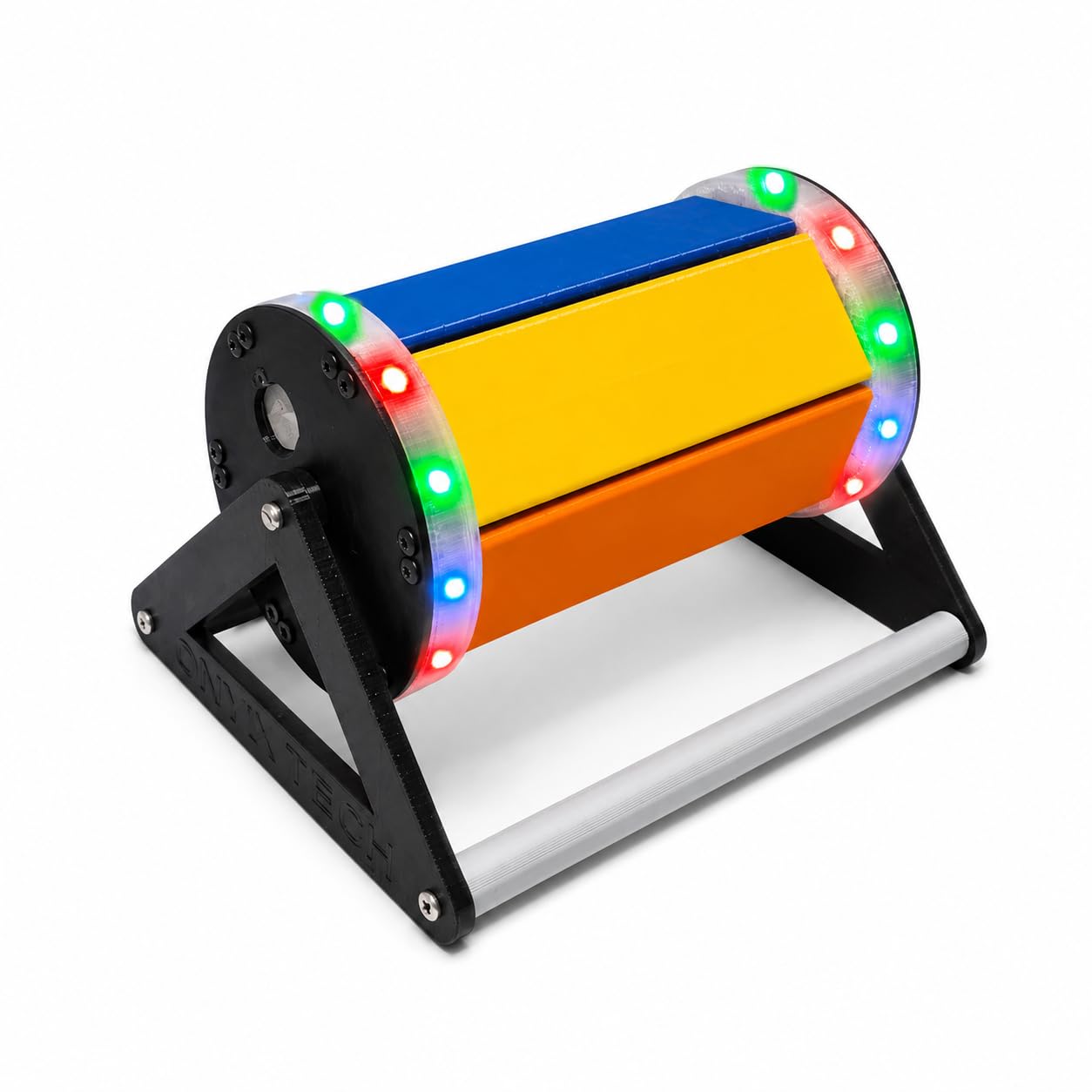 RGB LED Spinning Drum Toy for Babies (6+ Months) | Montessori Sensory Rotating Rattle Drum with Colour-Changing LED Lights | Fine Motor Skills, Visual Stimulation & Early Learning-image-3