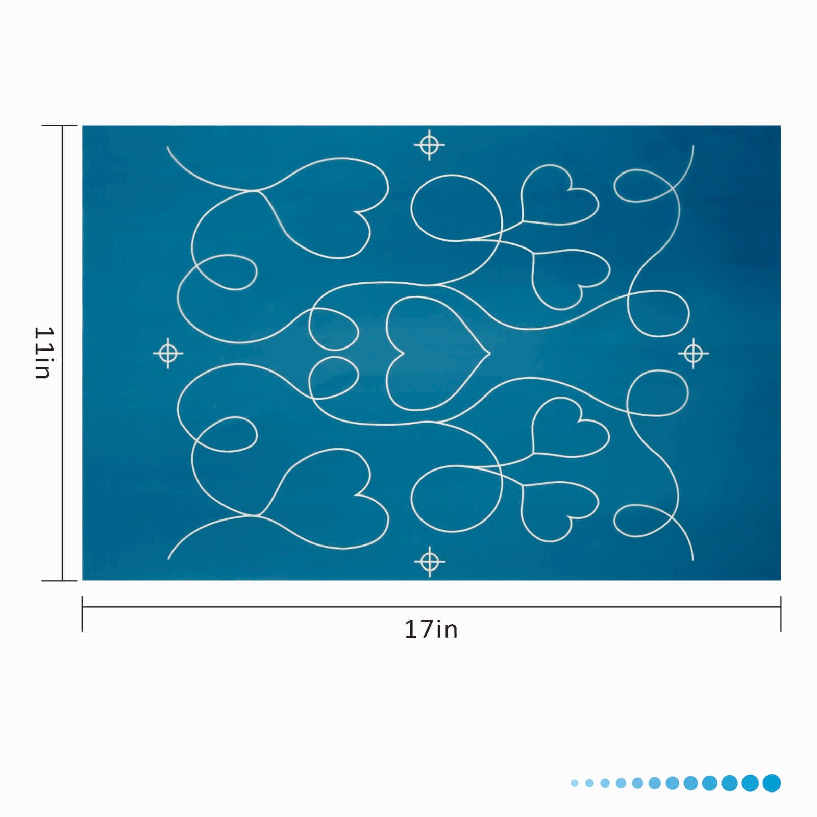 Large Reusable Line Stencil for Chalk Roller – Love in Bloom - Edge to Edge Stencil,Continuous Line Template for Free Motion Quilting,Domestic Machine Quilting,Hand Quilting,Long-Arm Quilting(88015)