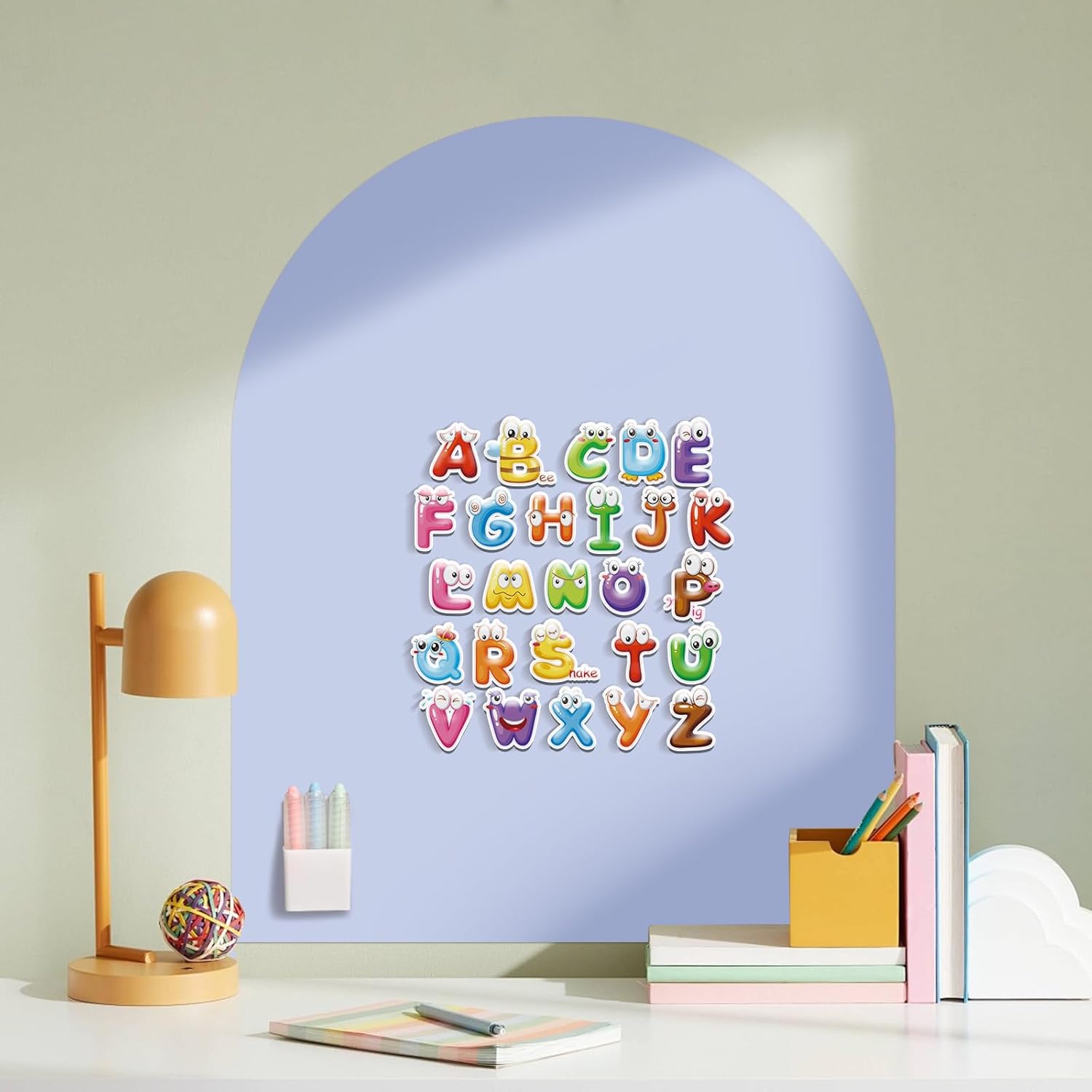 Magnetic Chalkboard Wall Decal 40"x32" - Premium Adhesive, Includes Chalk Holder & 6 Dust-Free Chalks, Peel and Stick Whiteboard for Playroom, Office, Bedroom, Exclusive Purple