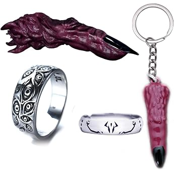 JinYu Anime, verstellbare Finger- und Ring-Schl&uuml;sselanh&auml;nger, Requisiten-Zubeh&ouml;r, Rot/Ausflug, einfarbig (Getaway Solids)