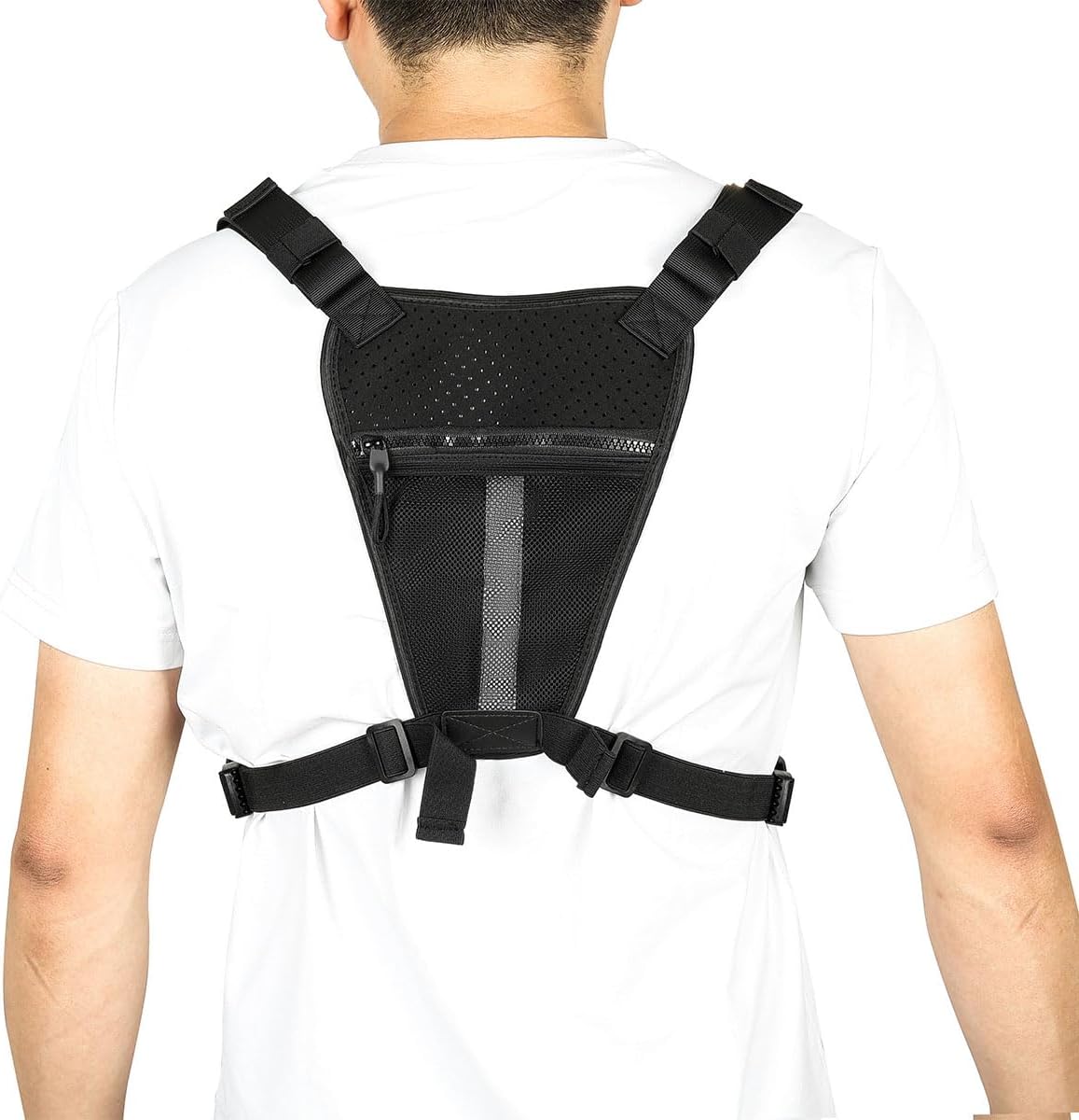 Outdoor Sports Chest Bag for Men and Women, Chest Pack For Running, Hiking, Cycling, EDC Travel Chest Pack Rig, Water Resistant Lightweight Front Running Vest Bag With Extra Storage