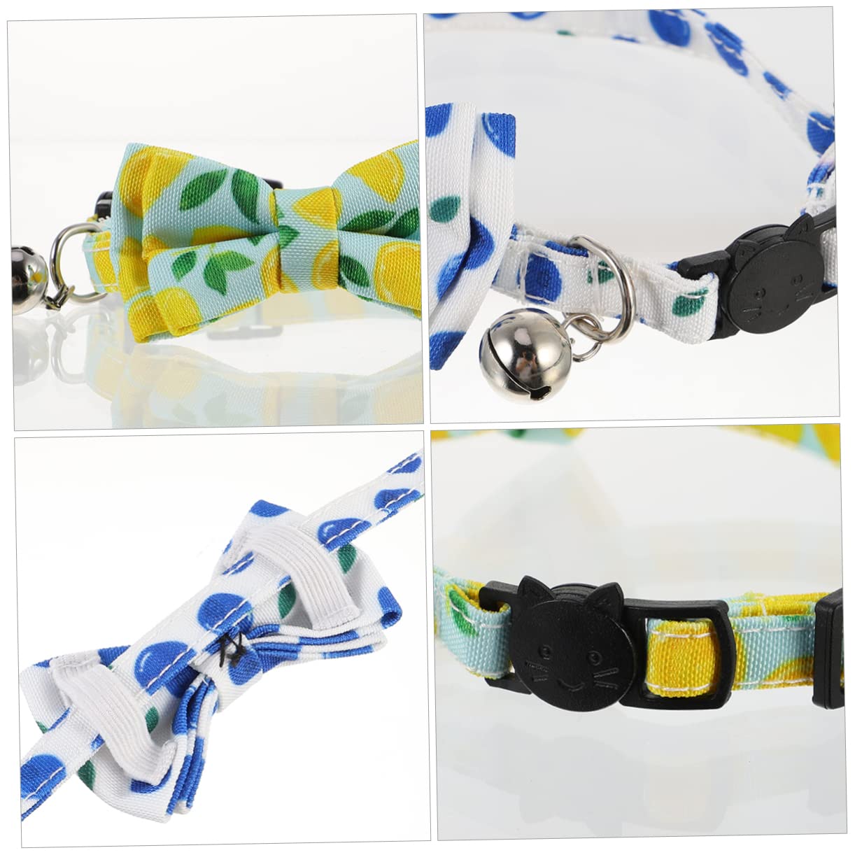 VANZACK 9pezzi Collare Per Gatti Con Campanella e Design Fruttato Di Frutta Mista Accessorio Estivo Per Animali Domestici